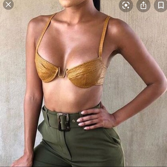 House of CB Ruby Faux Croc Bra for sale! - Picture 3 of 4